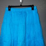 Lifestyle Blue Tiered Skirt Women’s XL | 100% Cotton Boho Peasant Style Photo 4