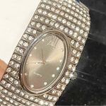 Vintage Real Collectibles by Adrienne Quartz Rhinestone Watch Silver Photo 2