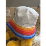 SURFSIDE Blue/Sunset Stripe Reversible Bucket Sun Hat Unisex Adult One Size Photo 5