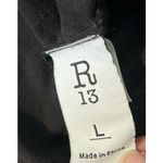 R13 Women's Cowboy Jumpsuit Black L Japanese Fabric Utility Coverall Workwear Photo 12