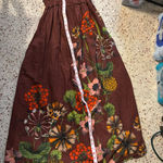 Anthropologie Maeve Beaujardin Maxi Dress in a rust brown with floral med Photo 7