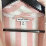 Nordstrom Stripe Hydrocotton Terry Robe in Pink Peachskin White Stripe Medium Photo 4