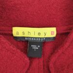 Ashley B Bernardo Women's Red Wool Blend Bell Sleeve Button Front Jacket L Size L Photo 3