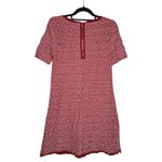 Maeve Anthropologie  Fit & Flare Dora Dress Mini Small Red Geometric Short Sleeve Photo 10