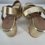 Seychelles Blessings Metallic Gold Heeled Platform Sandals size 9.5 Ankle Strap Photo 5
