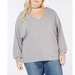 Soprano Plus Size Cozy Hacci Dolman Top Gray NWT 2X Photo 8
