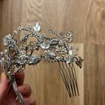 New Maria elena headpiece crystal champagne comb Photo 3
