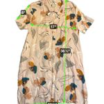 Rachel Zoe Linen Floral Print Button Down Shirt Dress, Size L Photo 1