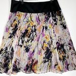 ZARA Basic Women's Abstract Skirt Multicolor Side Zip Pleated Flow Photo 0