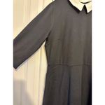 Girl With Curves Black Dress With White Peter Pan Collar 3/4 Sleeves Knee Photo 2