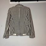 Linda Allard Ellen Tracy Houndstooth Blazer Silk Black Cream Womens Size 6 Photo 5