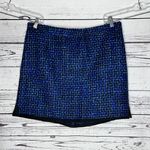 J.Crew NWT Sz 14 Blue & Black Tweed Acrylic/Wool Blend Postage Stamp Mini Skirt Photo 0