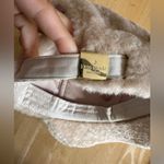 Kate Spade NWT Metal Logo Sherpa Baseball Cap island sand beige gold 1 size Photo 8