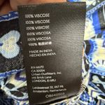 Free People NWT Free‎ People Peasant Blouse Indigo Combo Bell Sleeve Bohemian Top M Photo 4