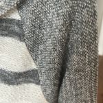 B.Original Oversized Gray and Cream Striped Hooded Top Photo 3