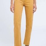 RE/DONE  70s Stovepipe Jeans, Straight Leg, Washed Mustard, Size 32 Photo 0