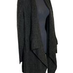 Joe Fresh Women's Charcoal Open Cascade Waterfall Front Cardigan Sweater Size M Photo 3