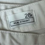 Gap Y2K Low Rise White Real Straight Jeans Women’s 28R Raw Hem 2000s Denim Photo 6