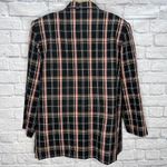 Requirements Vintage  Linen Blend Balzer Womens 18W Black Red Plaid Lined Button Photo 4