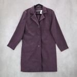 Sag Harbor Dress Purple Notch Business Formal Trench Coat Jacket Blazer 12 Photo 0