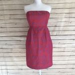 J.Crew  Ella Silk Strapless Medallion Paisley Print Dress Photo 3