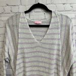 Lilly Pulitzer Stasia Sweater Heathered Lilac Verbena Serene Stripes Women's Med Photo 1