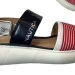 Nautica Women Blue White Red Stripes Acaria Platform Sandals Size 5.5 Photo 1