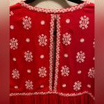 VICI Red & White Roses & More Embroidered Blouse Size Small New With Tag Photo 9