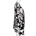 Lucky Brand Sweater Womens XS Cream Black Geometric Cardigan Neutral Bohemian Photo 1