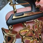 Danecraft Sewing Machine Black Enamel Gold Tone With Dangle Charms Brooch Pin Photo 5