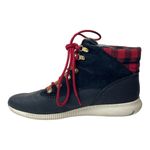 Cole Haan Black w/Buffalo Plaid Zerogrand Waterproof Leather Hiking Boots 10.5 Photo 1