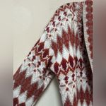 Susina Aztec Geometric Knit Cardigan Sweater Women’s Medium Red Photo 4