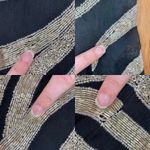 Vintage 1980s Black Beaded Silk Long Maxi Evening Gown Womens Medium Photo 11