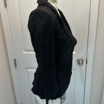 Candie's Black Cropped Blazer with Peplum Flare Photo 3