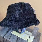 Vince Camuto  Black Pleather Bucket Hat for Women, Black, One Size Photo 1