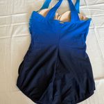Lands' End  Blue Ombre Women's Swimsuit size 12 DD Photo 2