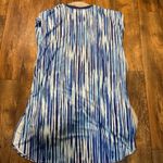 iRelax Nightgown Coverup Blue Printed Size L/XL Short Sleeve Light‎ Dress V Neck Size L Photo 5