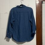 Disney Vintage Mickey Unlimited Embroidered Mickey Mouse Denim Button Down Shirt Large Photo 4