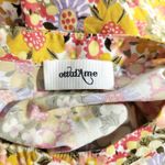 OttodAme Floral Print Shirt Dress Yellow Purple‎ Long Sleeve Button Down S Photo 15