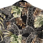 SILKLAND Pure Silk Safari Animal Print Lightweight Jacket Blazer Size 8 Career Black Photo 6