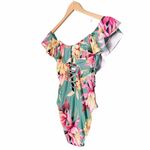 La Blanca NWT Jade Garden Floral Off Shoulder Ruffle One-Piece Swimsuit Size 8 Photo 11