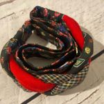 Vintage braided cloth belt Velcro closure Black Photo 3