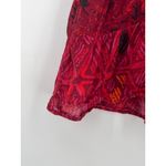 Anthropologie Free People Cottage Core Boho Aztec Print Asymmetrical Ruffle Mini Skirt Medium Photo 2