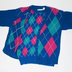 Vintage 80s Sportables Argyle Knit Sweater Set Photo 1