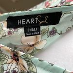 Heart soul  Mint Green Black Floral Sheer Kimono Swim Coverup Size Small Photo 4