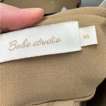 Boho Studio Tan Pleated Mini Skirt Womens S Skort School Girl Preppy Academia Photo 6