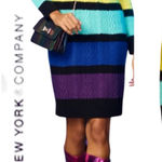 NEW YORK & COMPANY Stripe Sweater Dress Size L Yellow Size L Photo 0