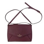 Kate Spade Maroon Leather Envelope Crossbody Bag Photo 0