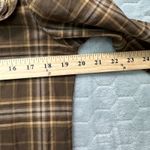 Nili Lotan Women's Plaid Ruffled Collar Long Sleeve Button Up Shirt Size S Brown Photo 5