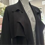 SOIA & KYO Black Slouch Coat Midweight Drape Jacket Size M Photo 4